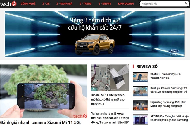 Trang web về công nghệ Techz